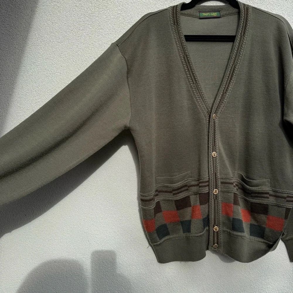 VINTAGE Grandpa cardigan sweater wool